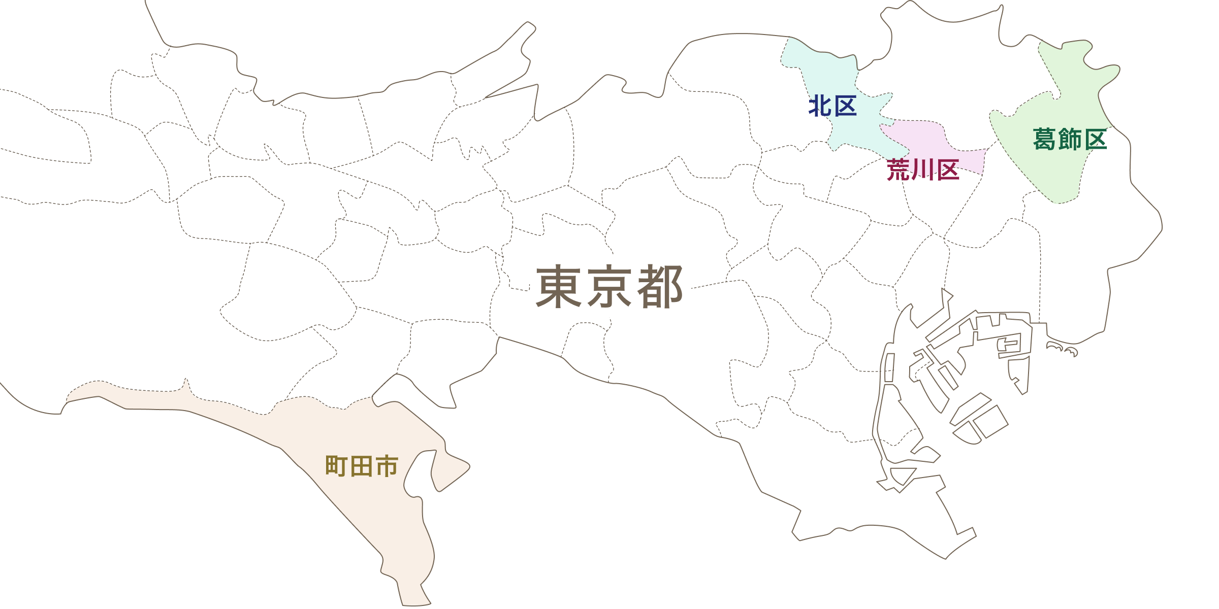 直和会・正志会グループの施設の地図